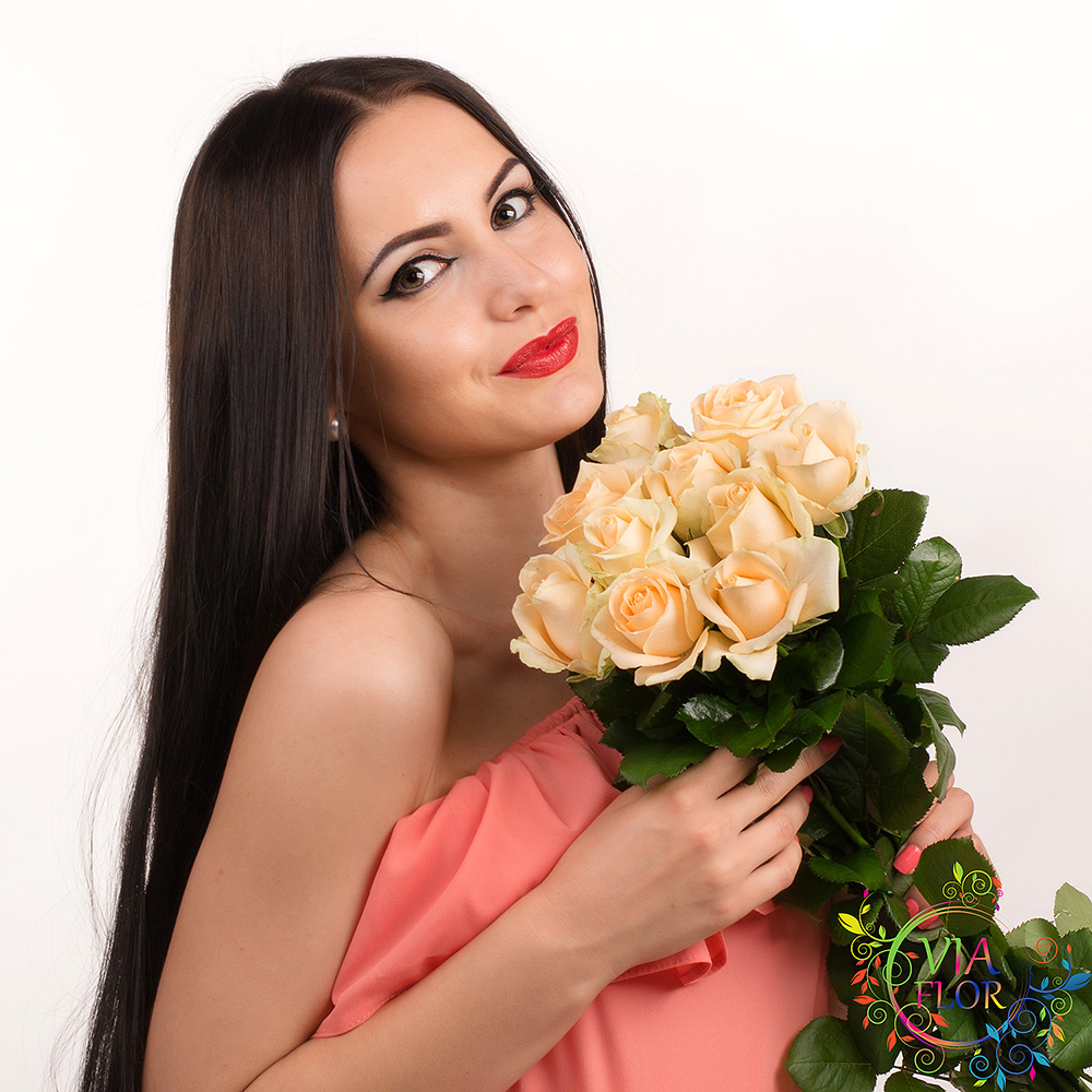 Роза Пич Аваланж - купить с доставкой | VIAFLOR